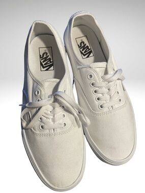 Vans White Low-Top Canvas Sneakers